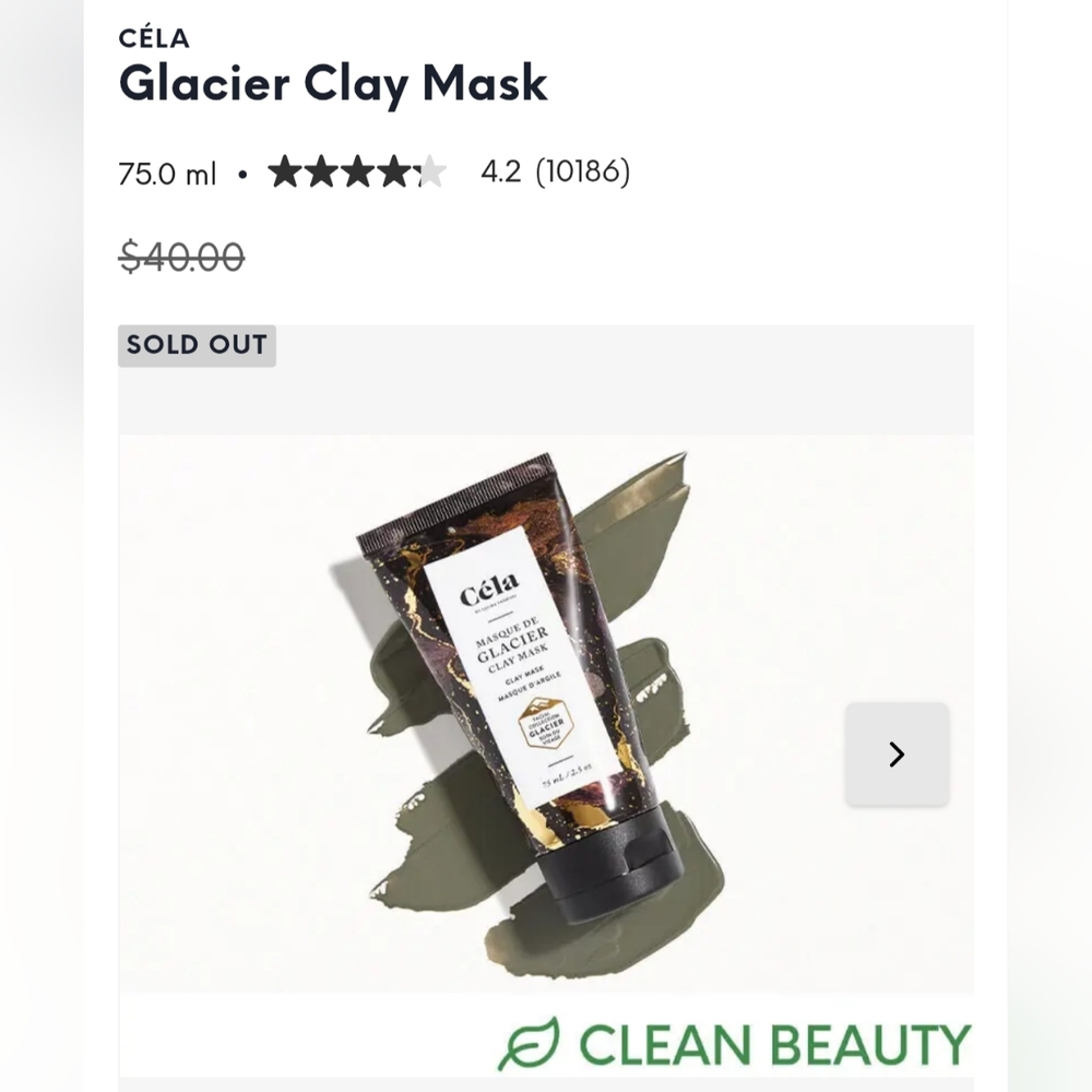 Glacier Clay Mask — Green Purifying Face Mask